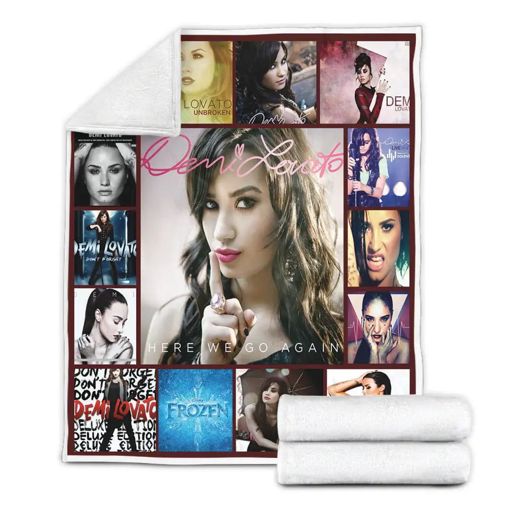 Demi Lovato Fleece Blanket Gift For Birthday Halloween Christmas