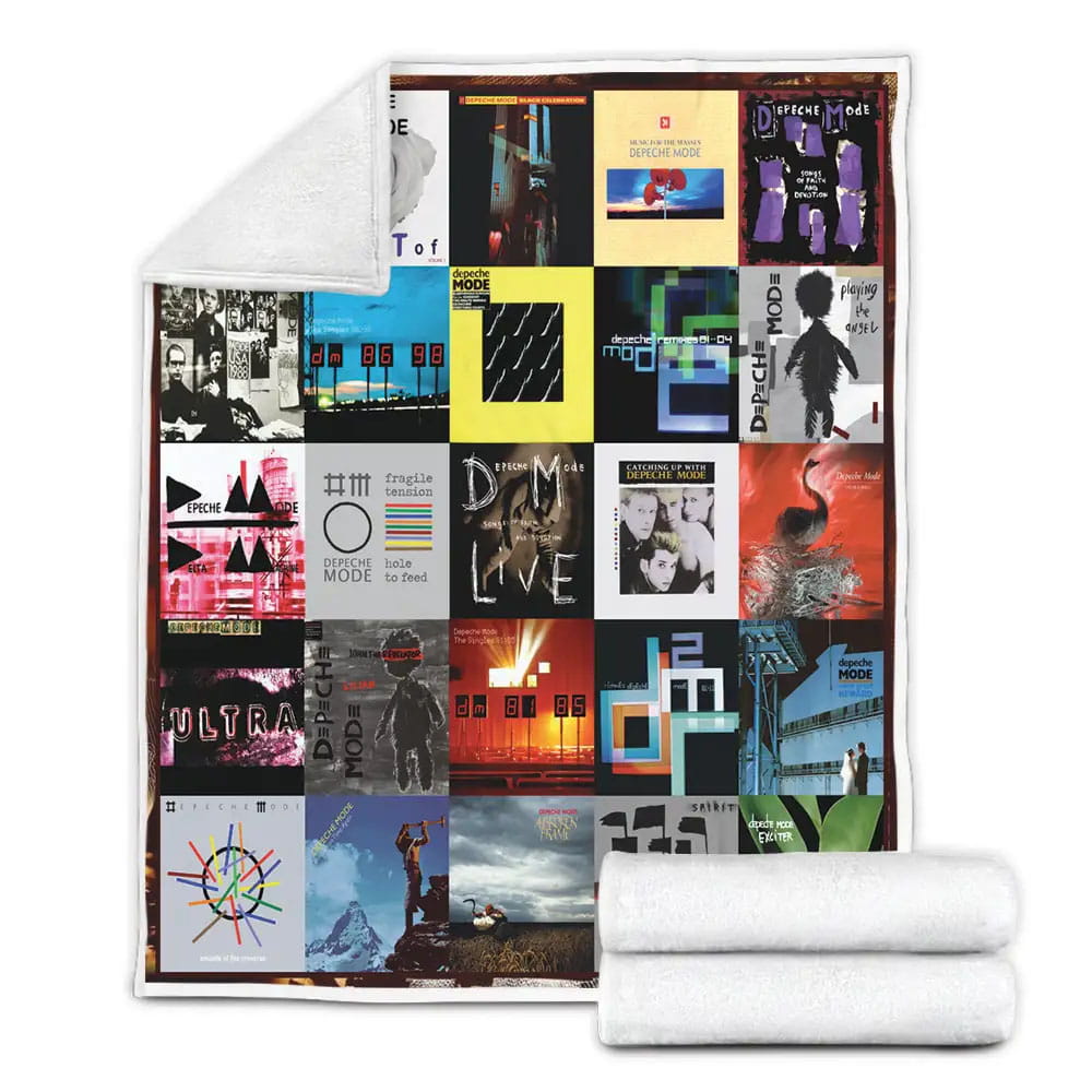 Depeche Mode Albums Cover Poster Fleece Blanket Perfect 