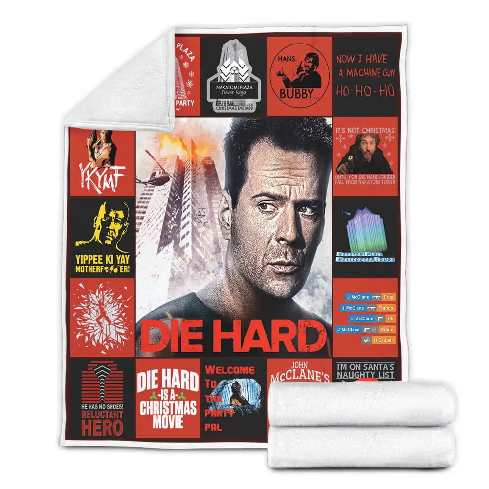 Die Hard 1988 Fleece Blanket Gift For Wife Husband Besties
