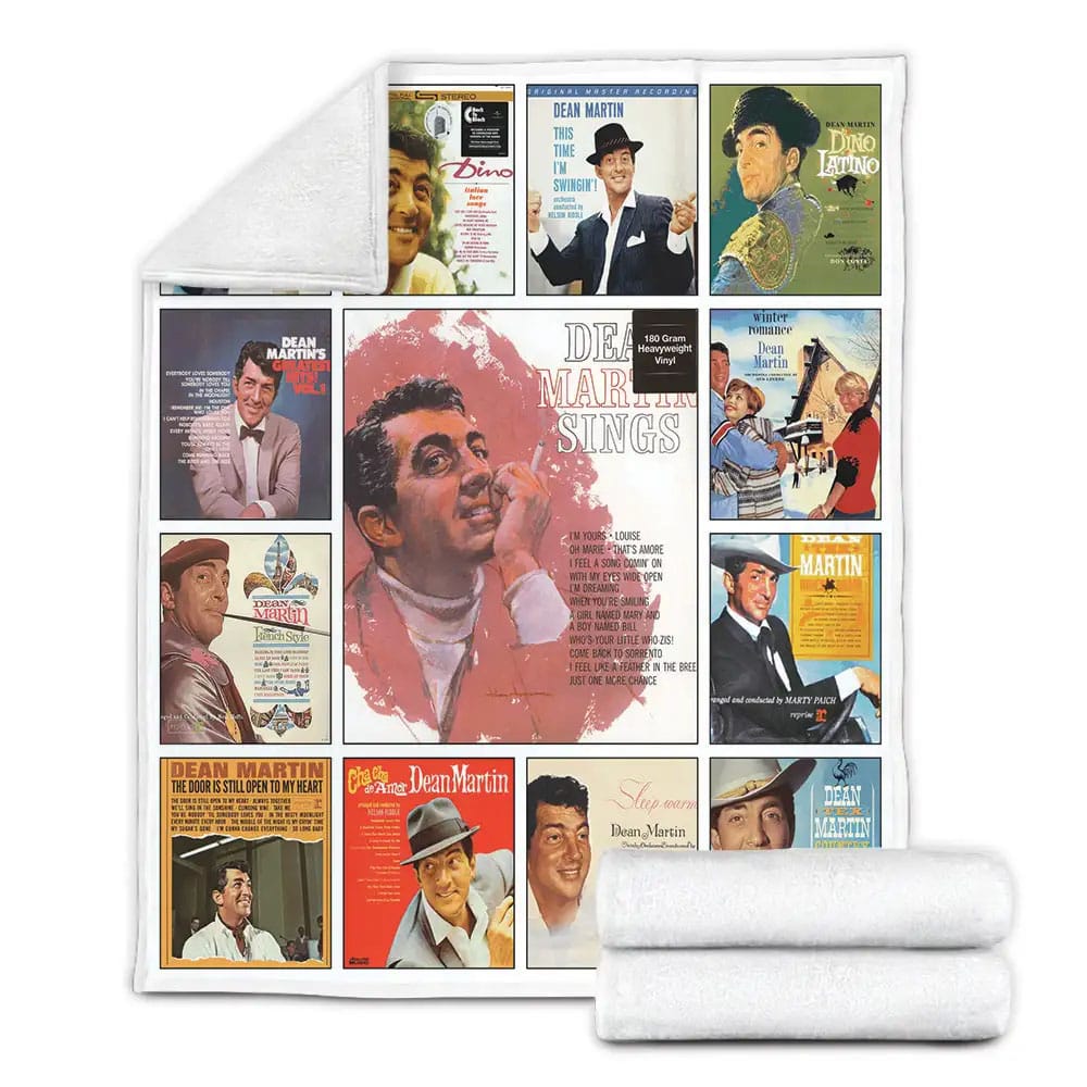 Dean Martin Albums Fleece Blanket Gift For Mothers Day Fathers Day