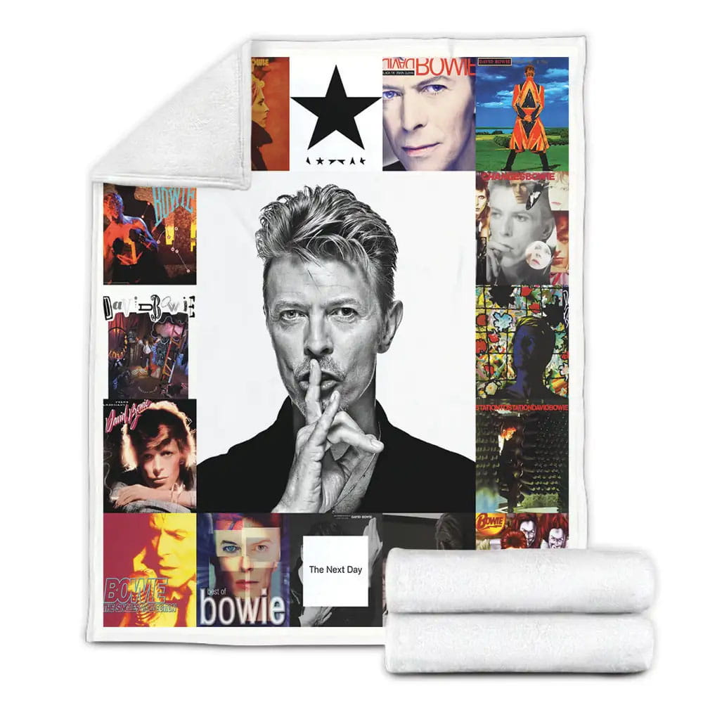 David Bowie Fleece Blanket Gift For Wife Husband Besties