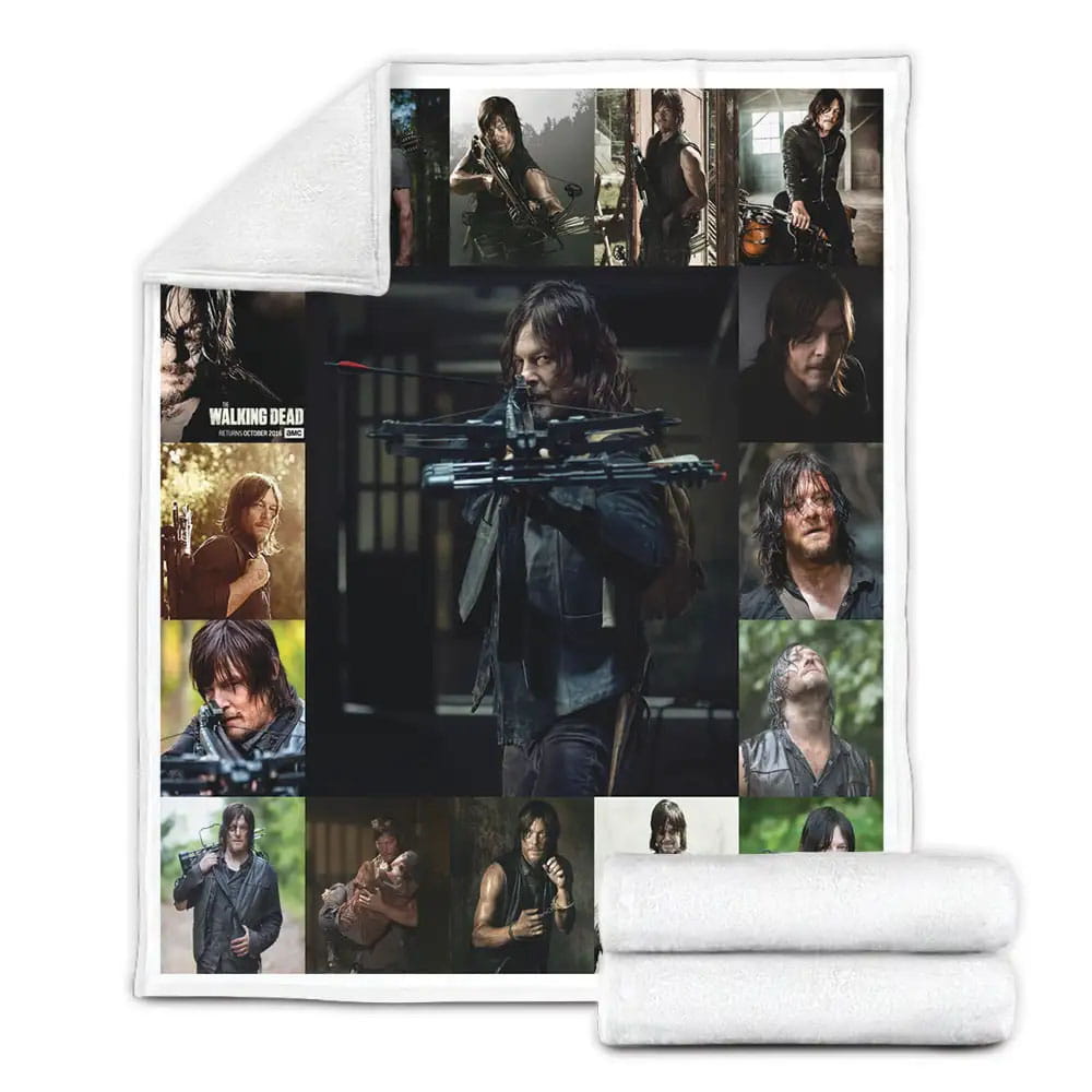 Daryl Dixon  The Walking Dead Show Fleece Blanket Perfect 