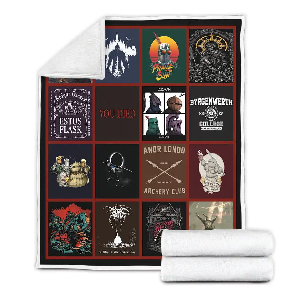 Dark Souls Fleece Blanket Gift For Wife Husband Besties