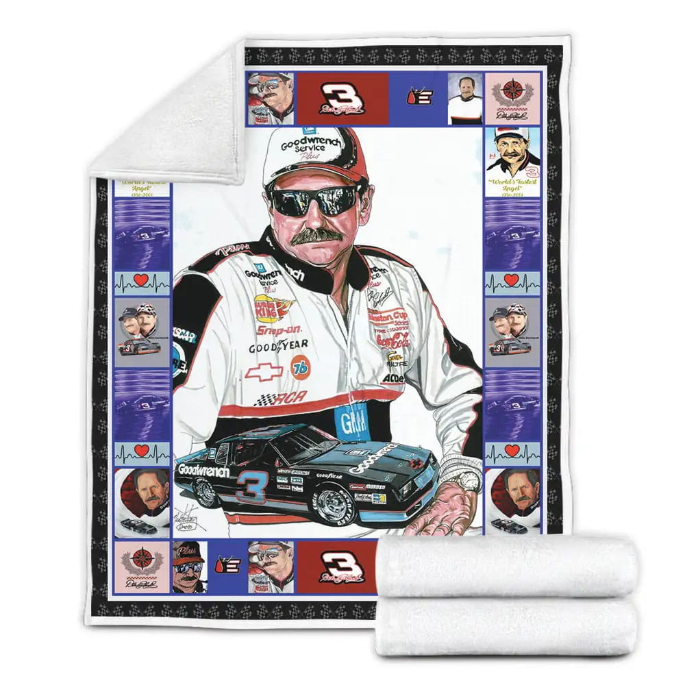 Dale Earnhardt Fleece Blanket Gift For Wife Husband Besties