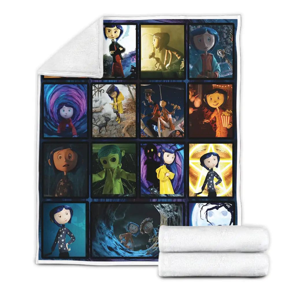 Coraline Poster Fleece Blanket Perfect 