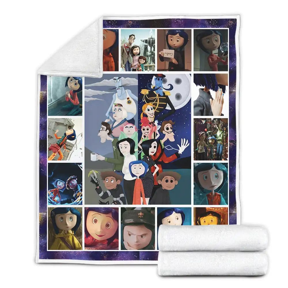 Coraline Fleece Blanket Gift For Birthday Halloween Christmas