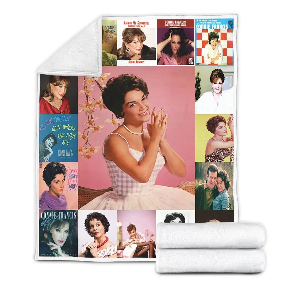 Connie Francis Fleece Blanket Gift For Mothers Day Fathers Day