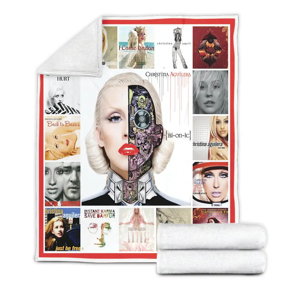 Christina Aguilera Albums Cover Poster Fleece Blanket Perfect 