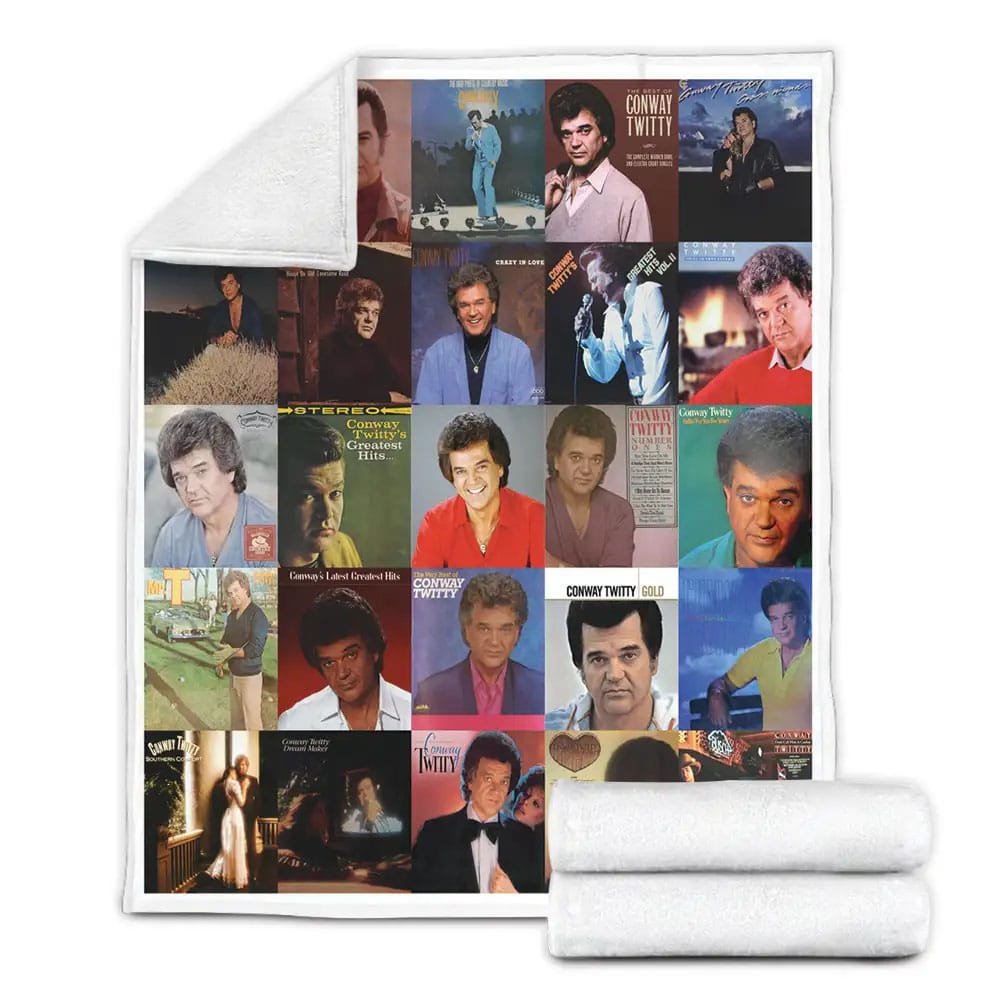 Conway Twitty Fleece Blanket Gift For Birthday Halloween Christmas