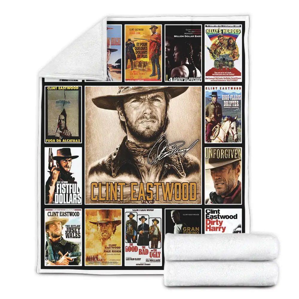 Clint Eastwood Fleece Blanket Perfect 