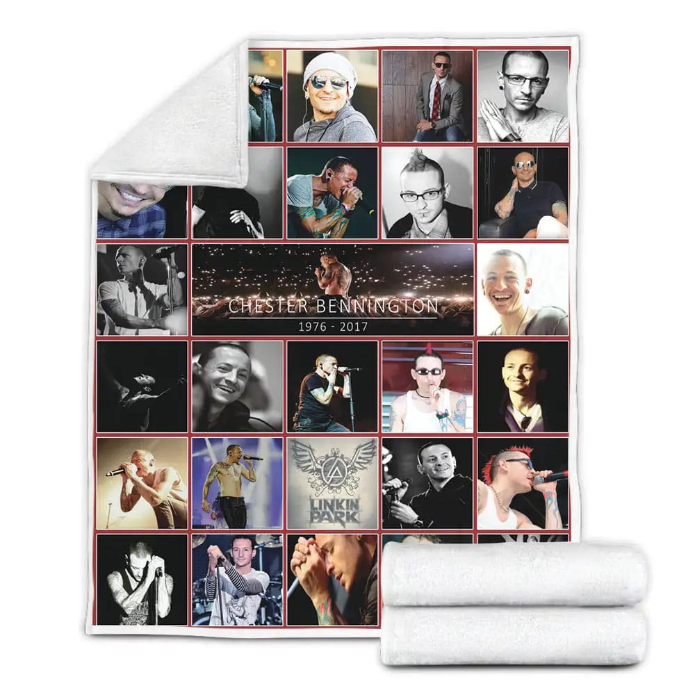 Chester Bennington Fleece Blanket Gift For Birthday Halloween Christmas