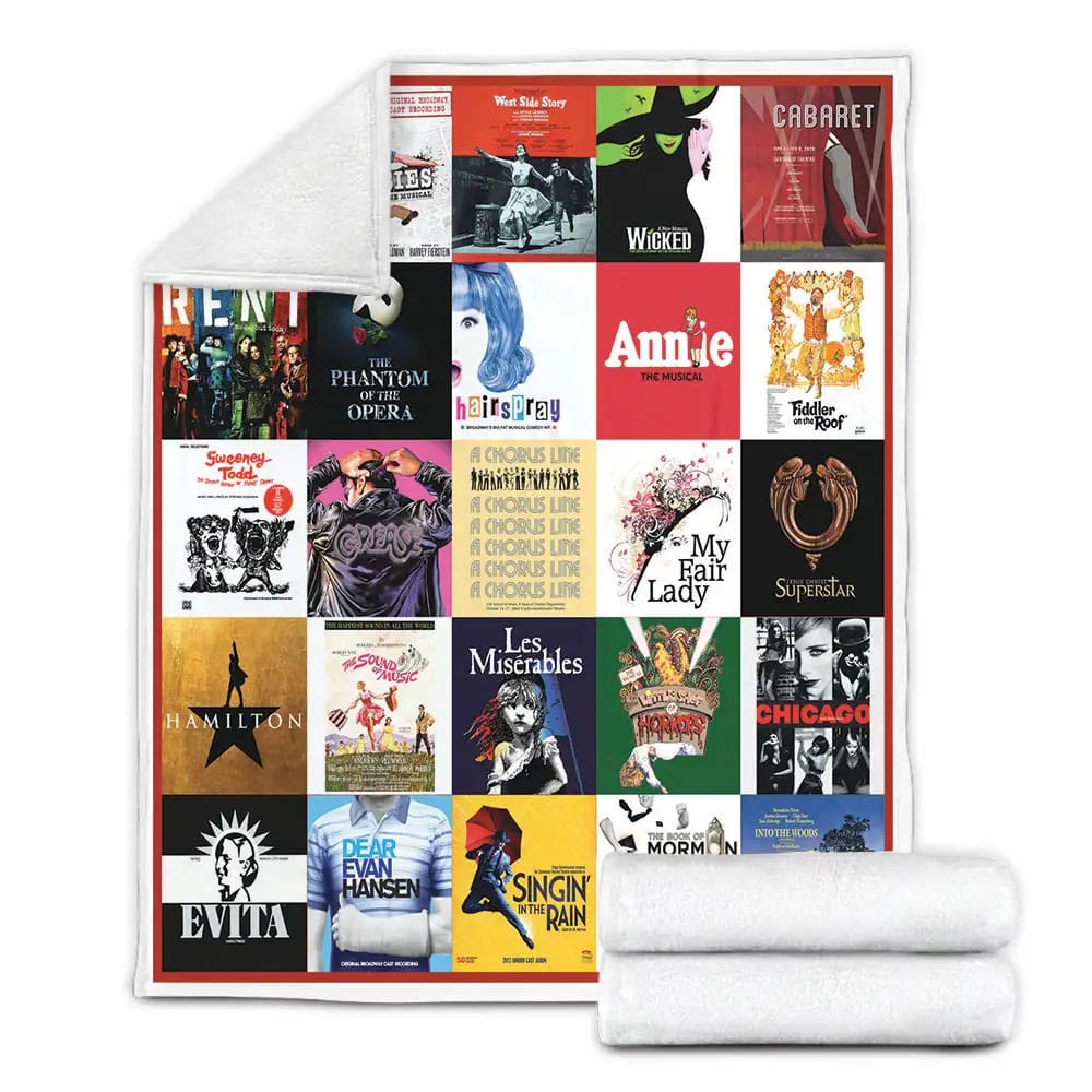 Broadway 25 Fleece Blanket Gift For Mothers Day Fathers Day