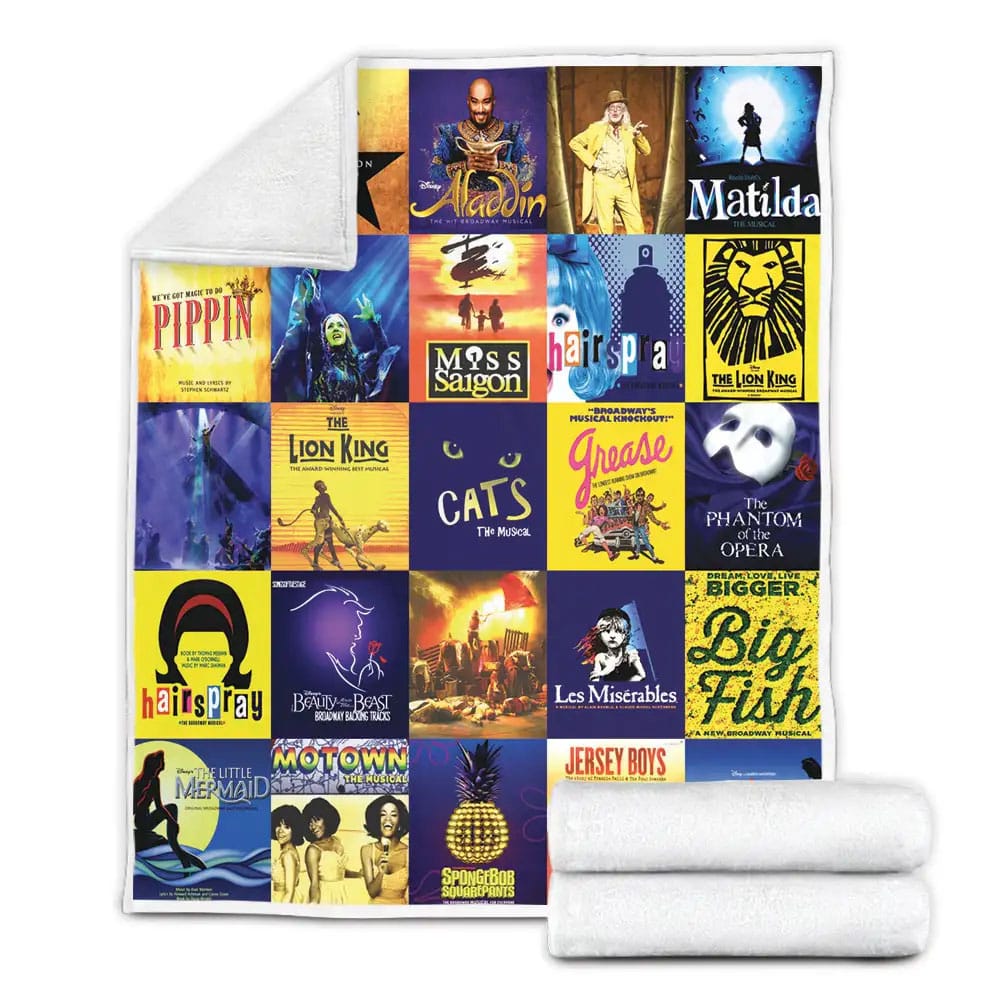 Broadway Musicals Fleece Blanket Perfect 
