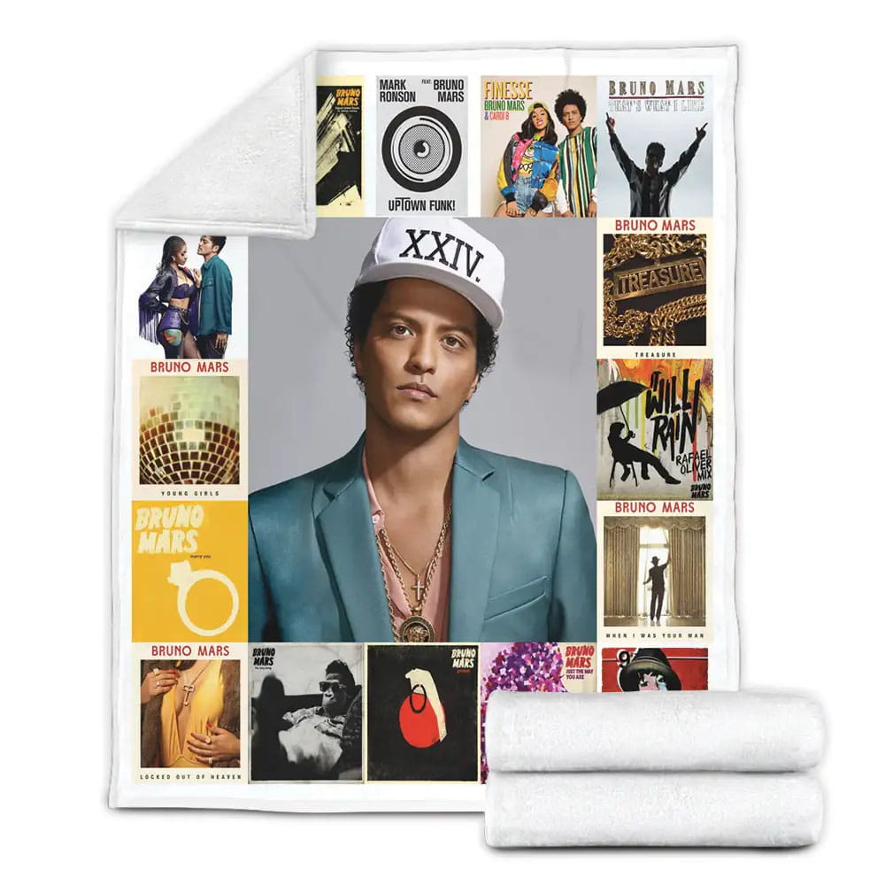 Bruno Mars Fleece Blanket Gift For Wife Husband Besties