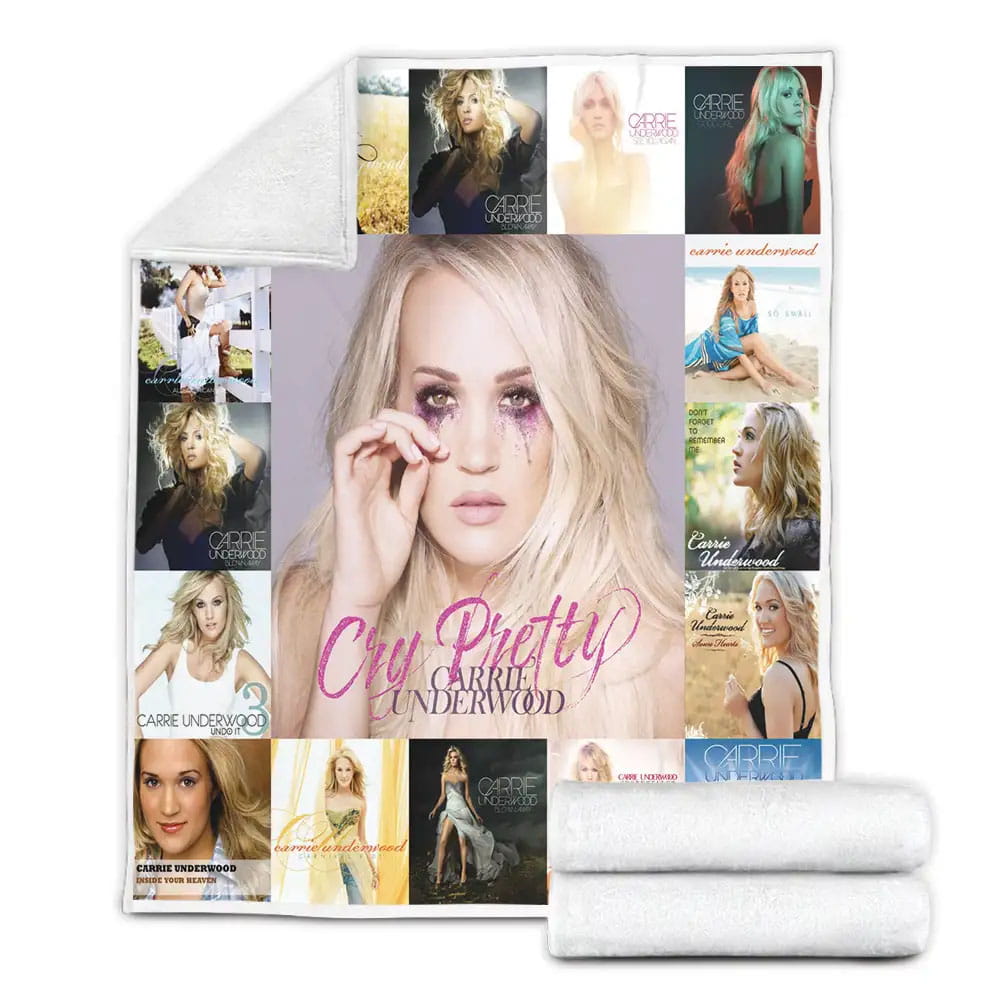 Carrie Underwood Albums Fleece Blanket Gift For Wife Husband Besties