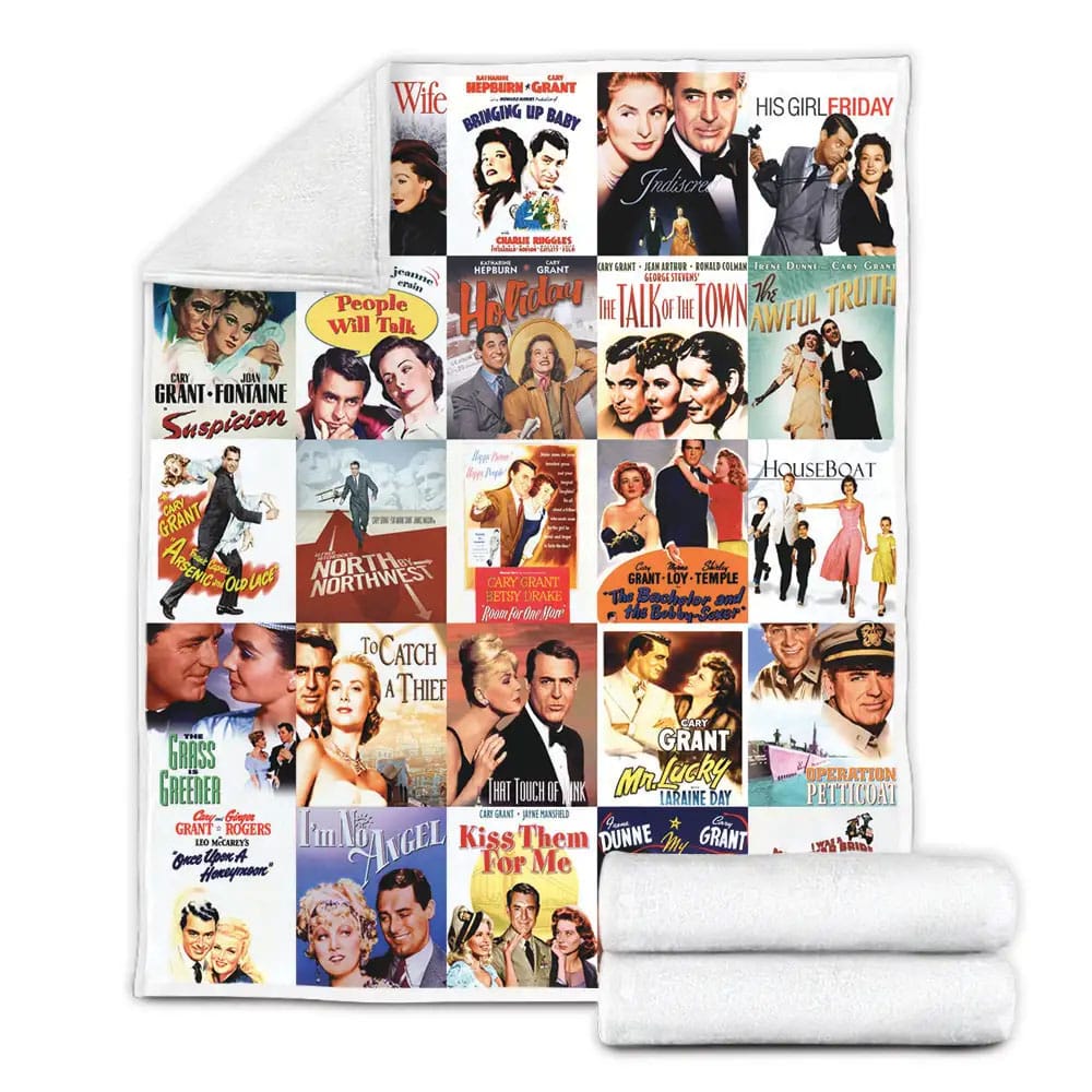 Cary Grant Fleece Blanket Gift For Mothers Day Fathers Day