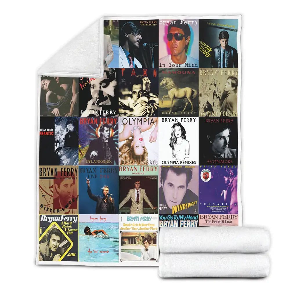 Bryan Ferry Album Covers Fleece Blanket Gift For Mothers Day Fathers Day