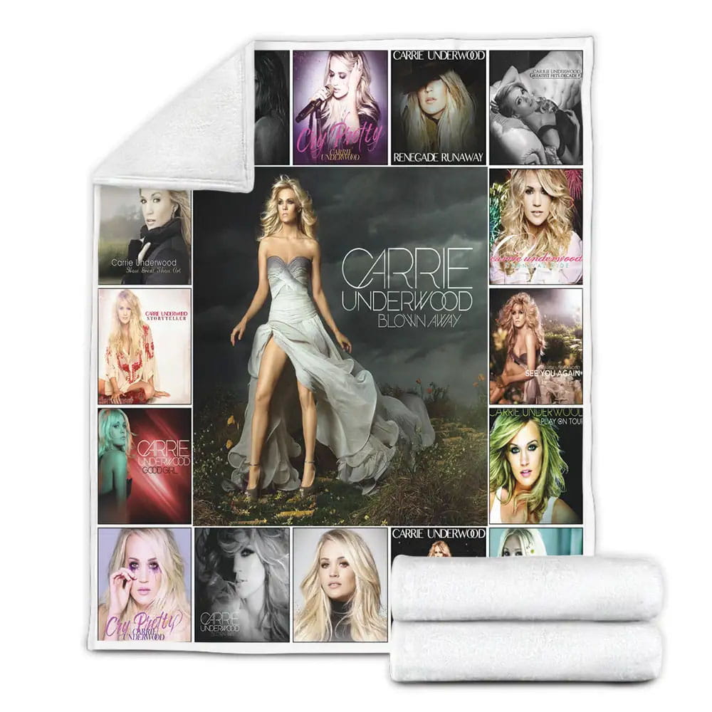 Carrie Underwood Fleece Blanket Gift For Birthday Halloween Christmas