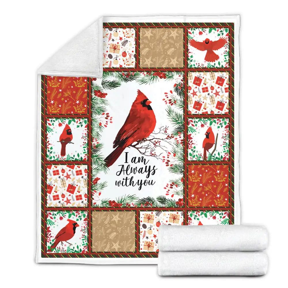 Cardinal Bird Fleece Blanket Gift For Wife Husband Besties