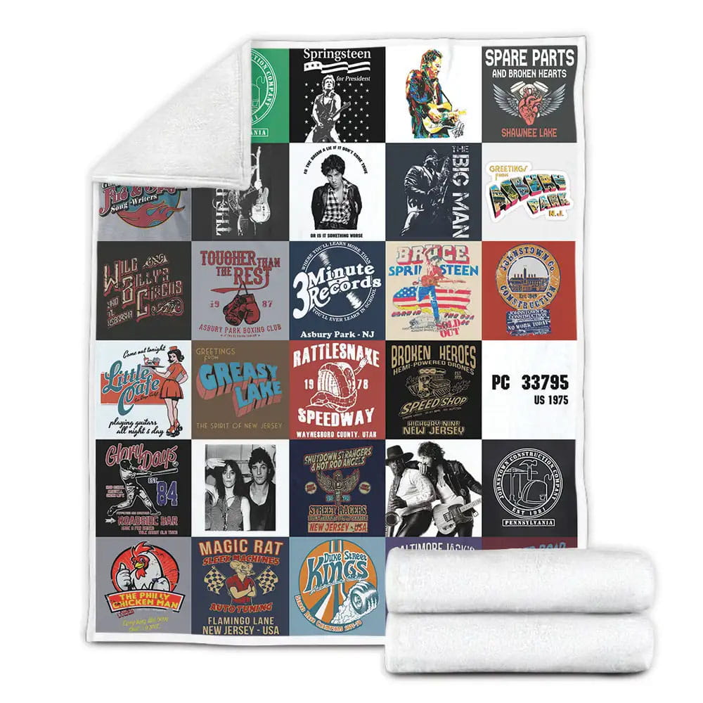 Bruce Springsteen Fleece Blanket Gift For Mothers Day Fathers Day