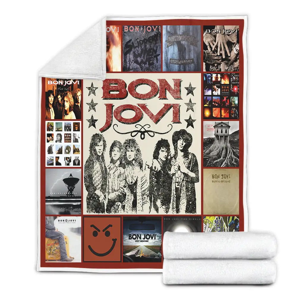 Bon Jovi Fleece Blanket Gift For Mothers Day Fathers Day