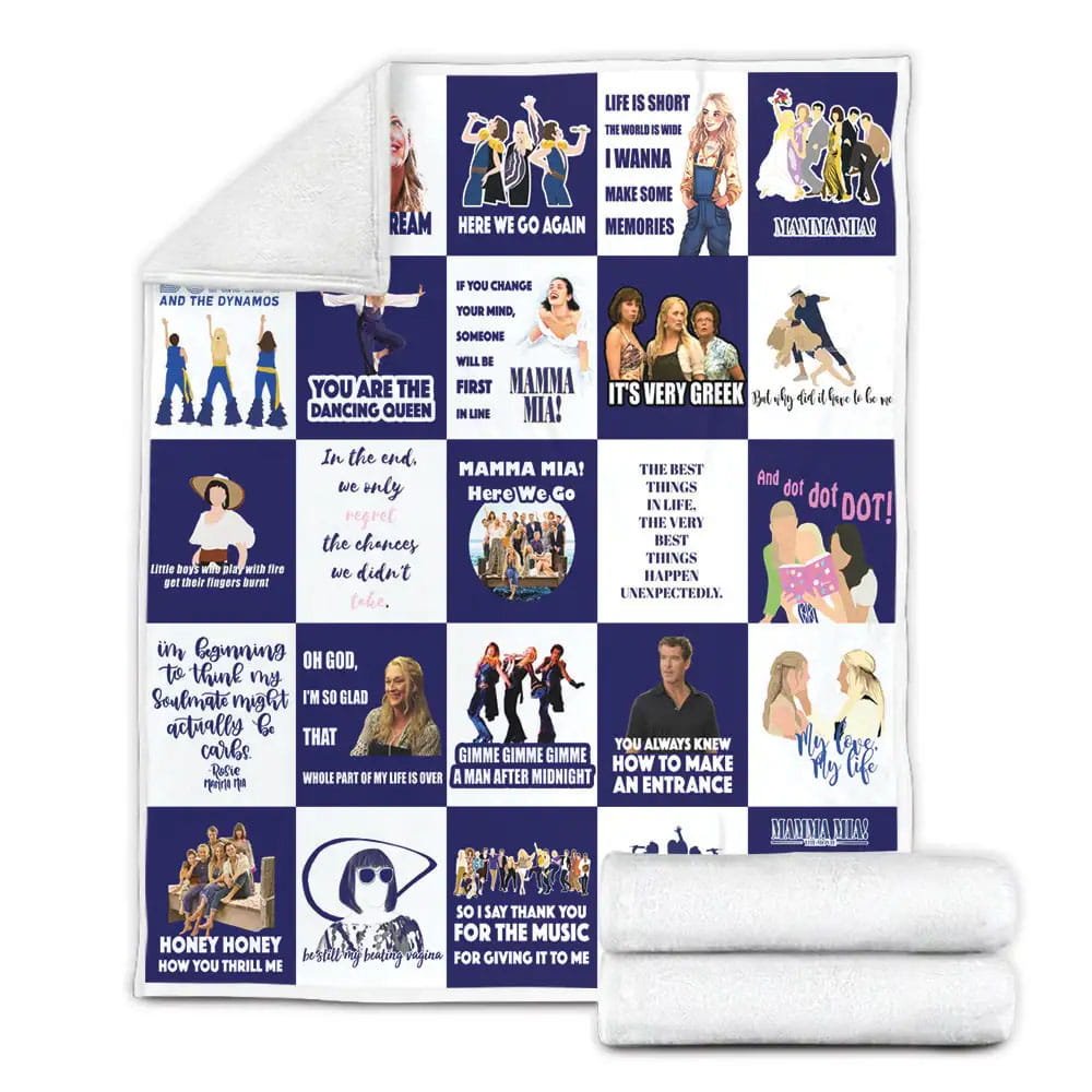 Broadway  Mamma Mia! Musical Fleece Blanket Gift For Wife Husband Besties