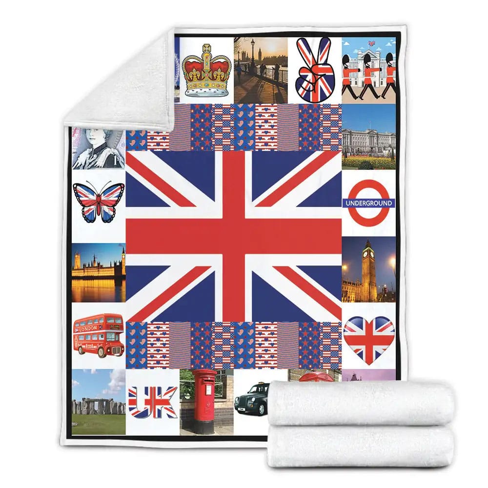 British Fleece Blanket Gift For Wife Husband Besties
