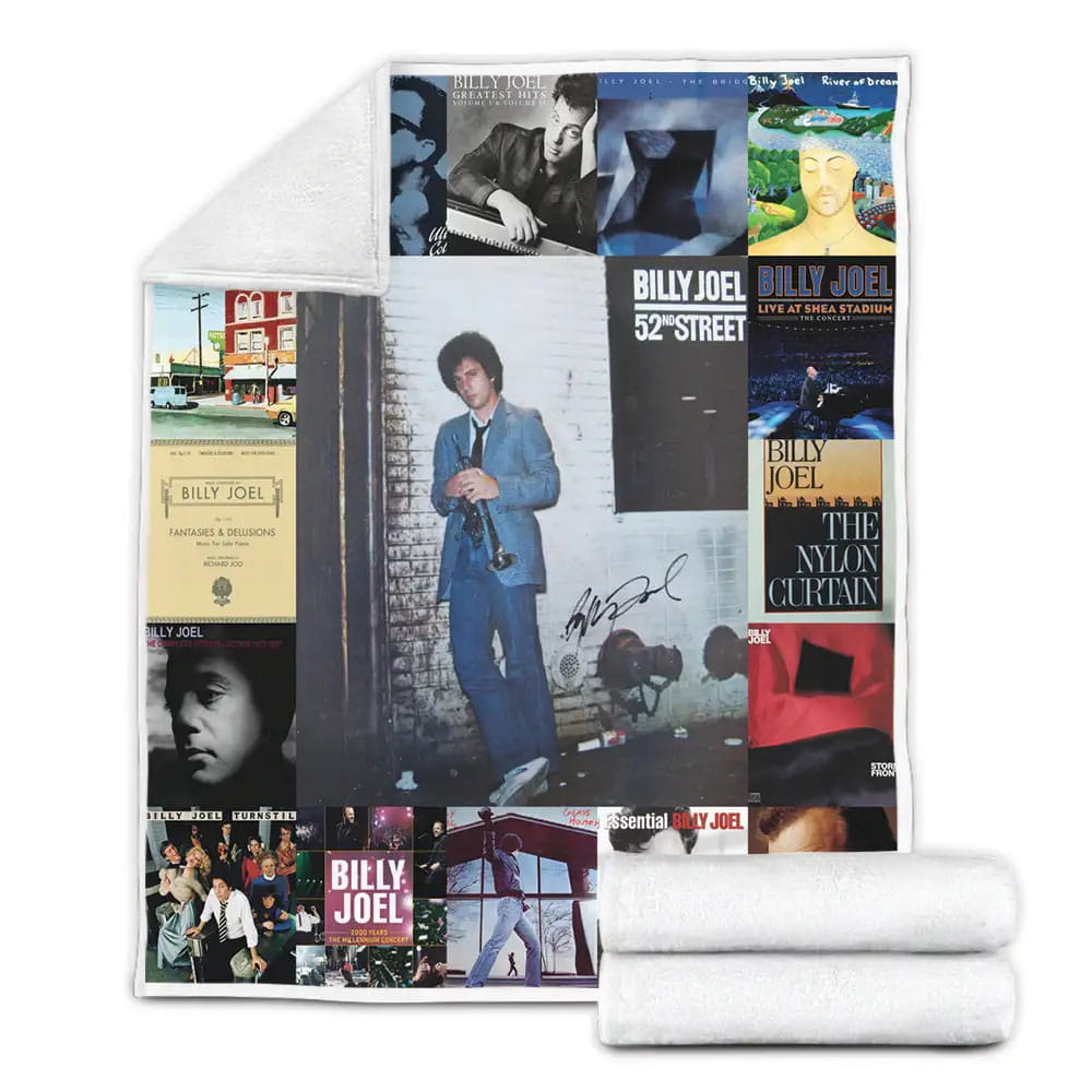 Billy Joel Albums Fleece Blanket Gift For Mothers Day Fathers Day