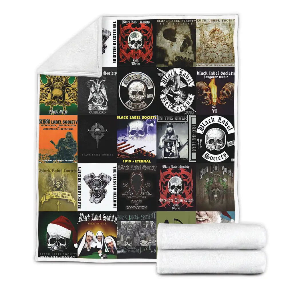 Black Label Society Albums Fleece Blanket Gift For Birthday Halloween Christmas