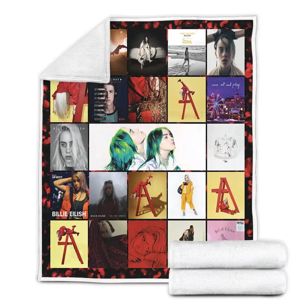 Billie Elish Fleece Blanket Gift For Mothers Day Fathers Day