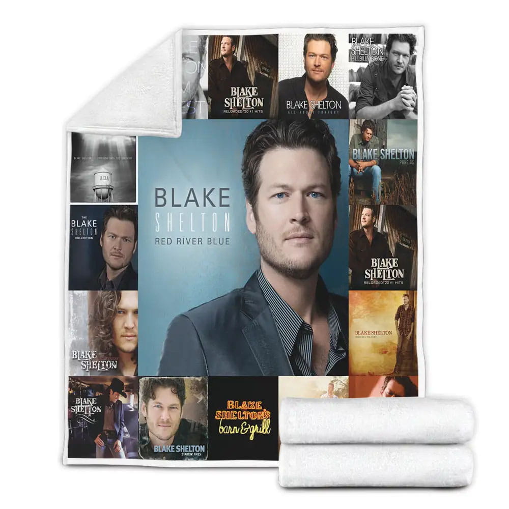 Blake Shelton Fleece Blanket Gift For Birthday Halloween Christmas