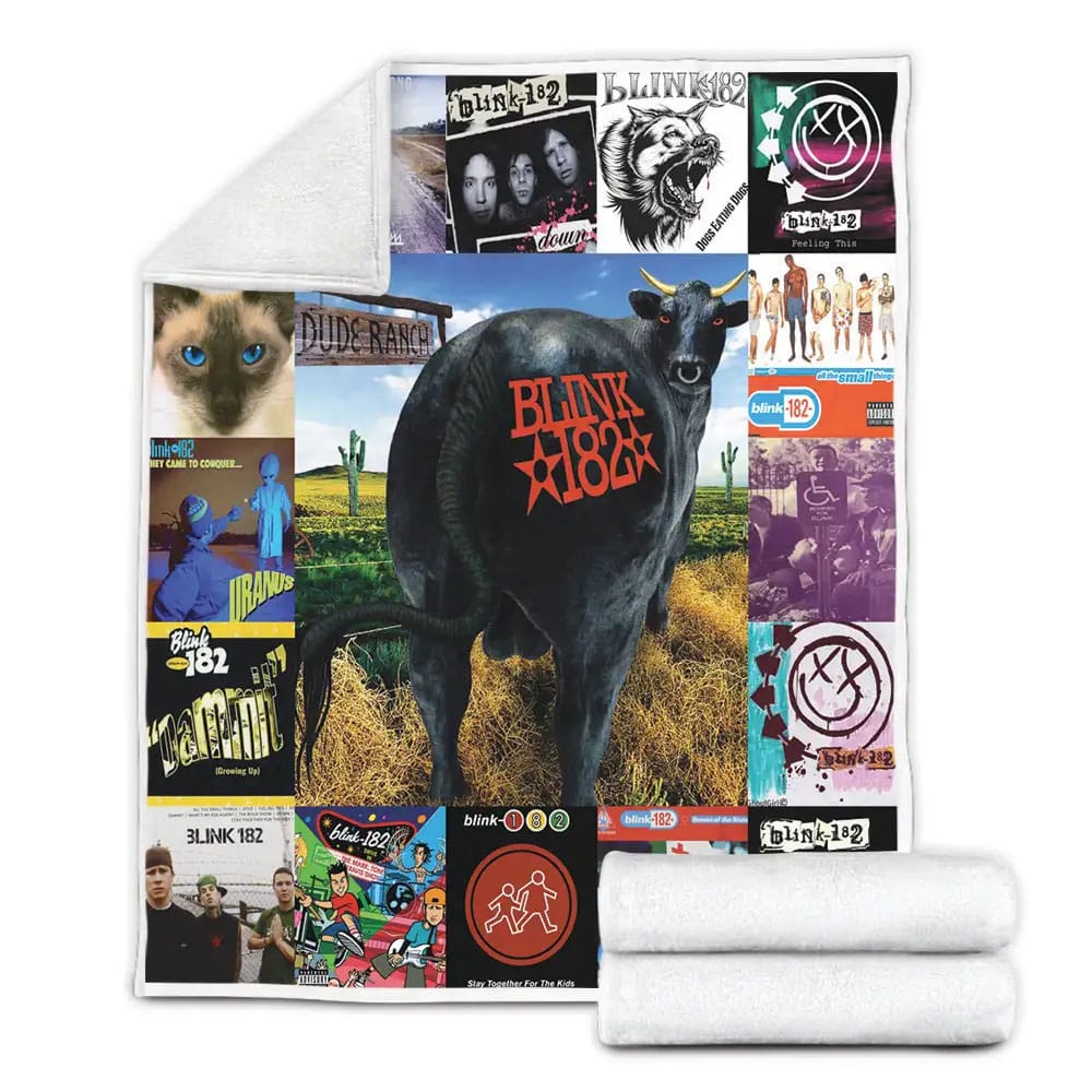 Blink-182 Albums Fleece Blanket Gift For Wife Husband Besties