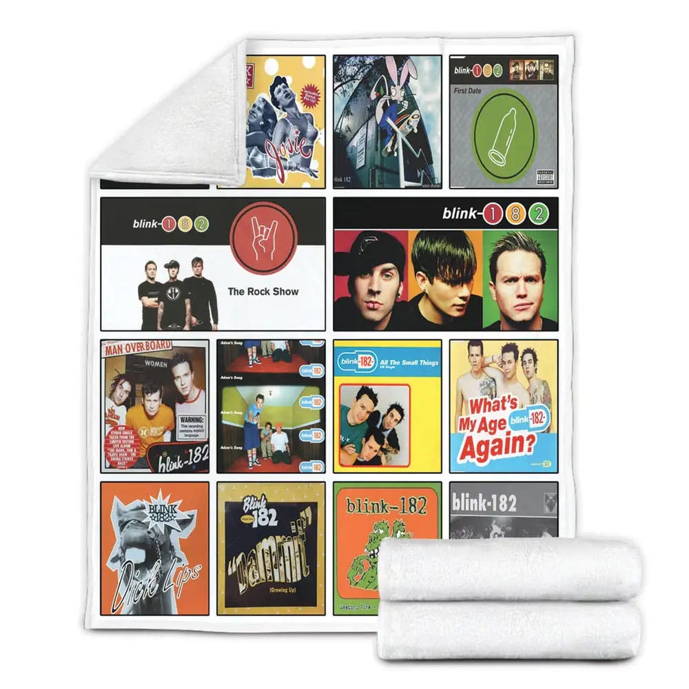 Blink-182 Throws Album Fleece Blanket Gift For Mothers Day Fathers Day