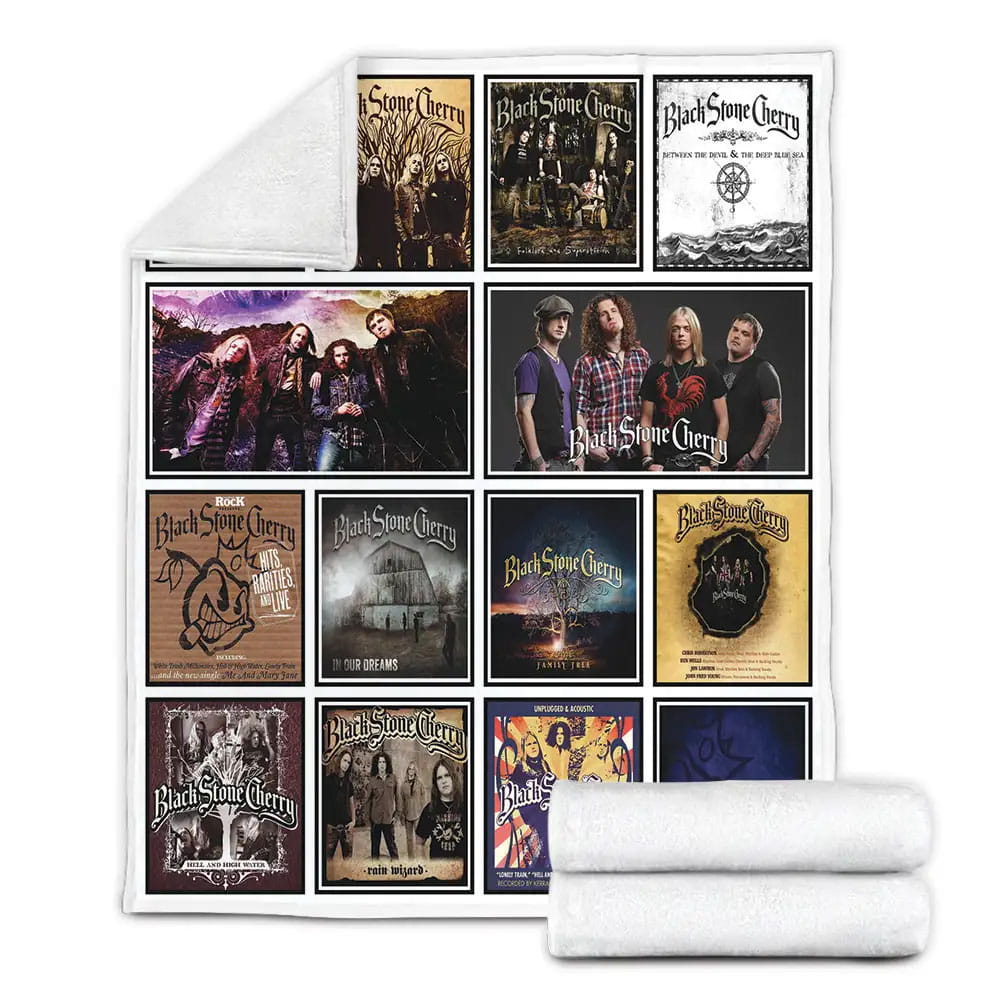 Black Stone Cherry Album Covers Fleece Blanket Gift For Wife Husband Besties