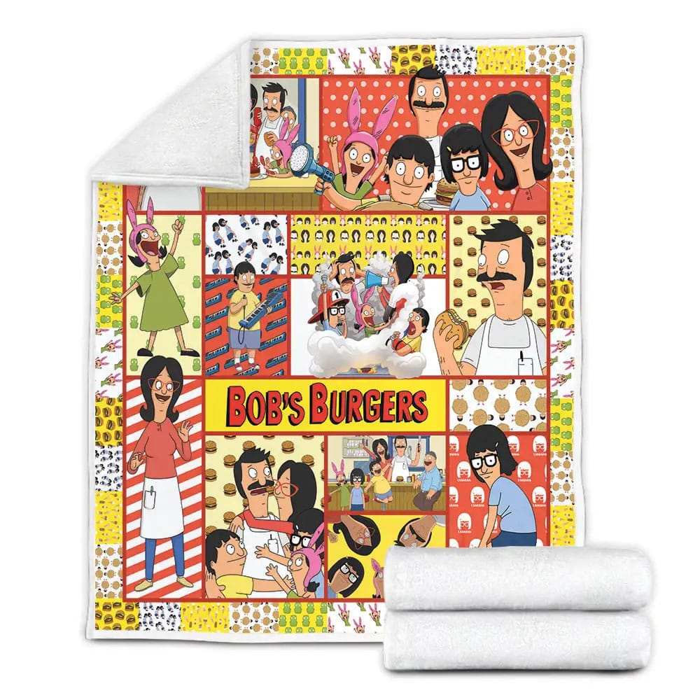 Bobs Burgers Fleece Blanket Gift For Birthday Halloween Christmas