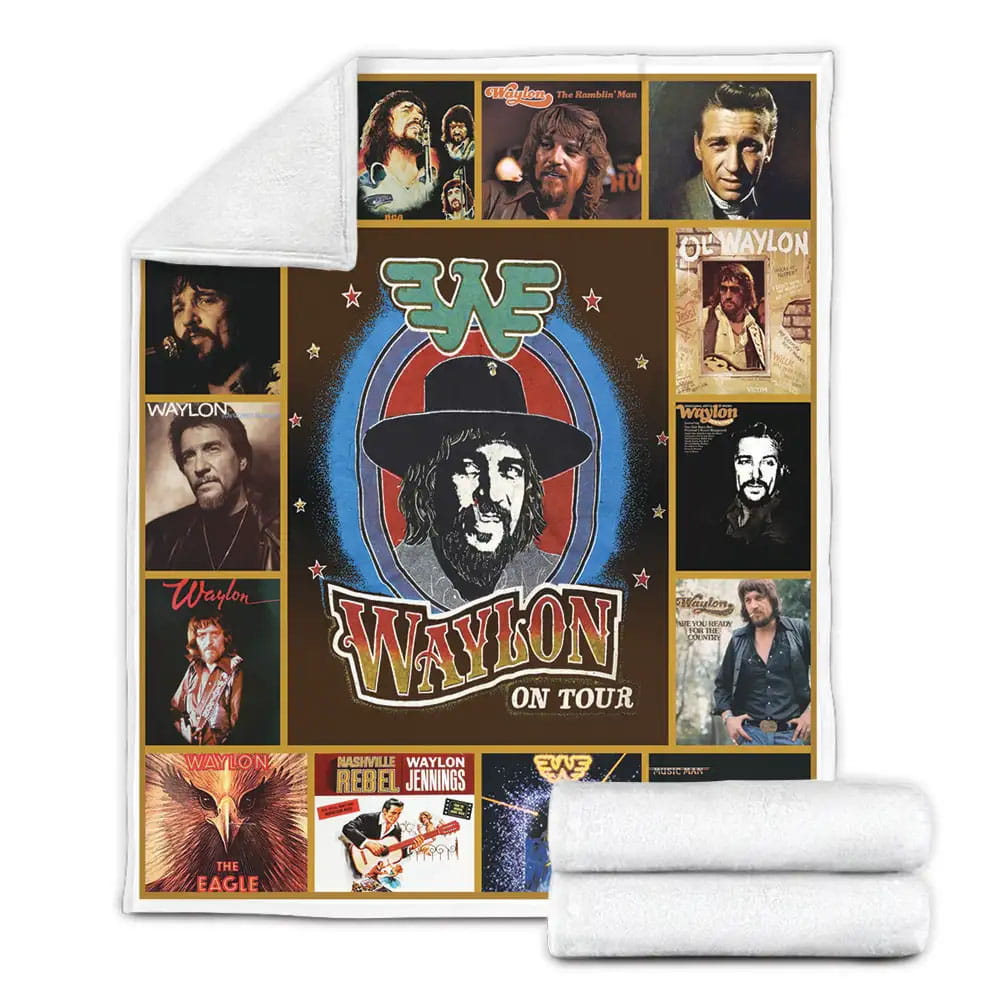 Best Of Waylon On Tour Fleece Blanket Gift For Birthday Halloween Christmas
