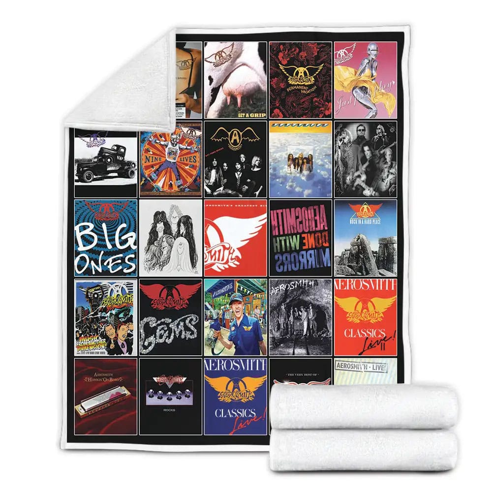 Best Of Aerosmith Fleece Blanket Gift For Birthday Halloween Christmas