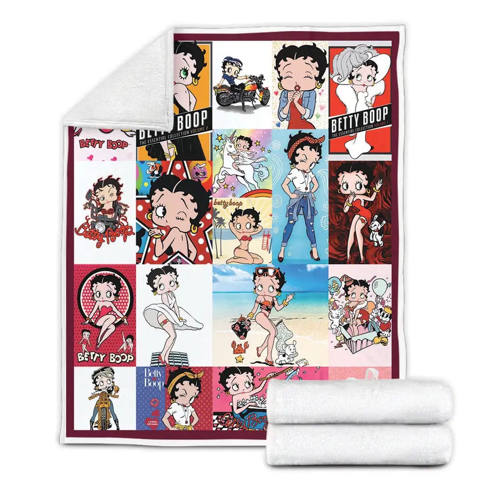 Betty Boop Fleece Blanket Gift For Birthday Halloween Christmas