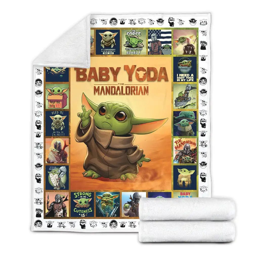 Baby Yoda Star Wars Fleece Blanket Gift For Birthday Halloween Christmas