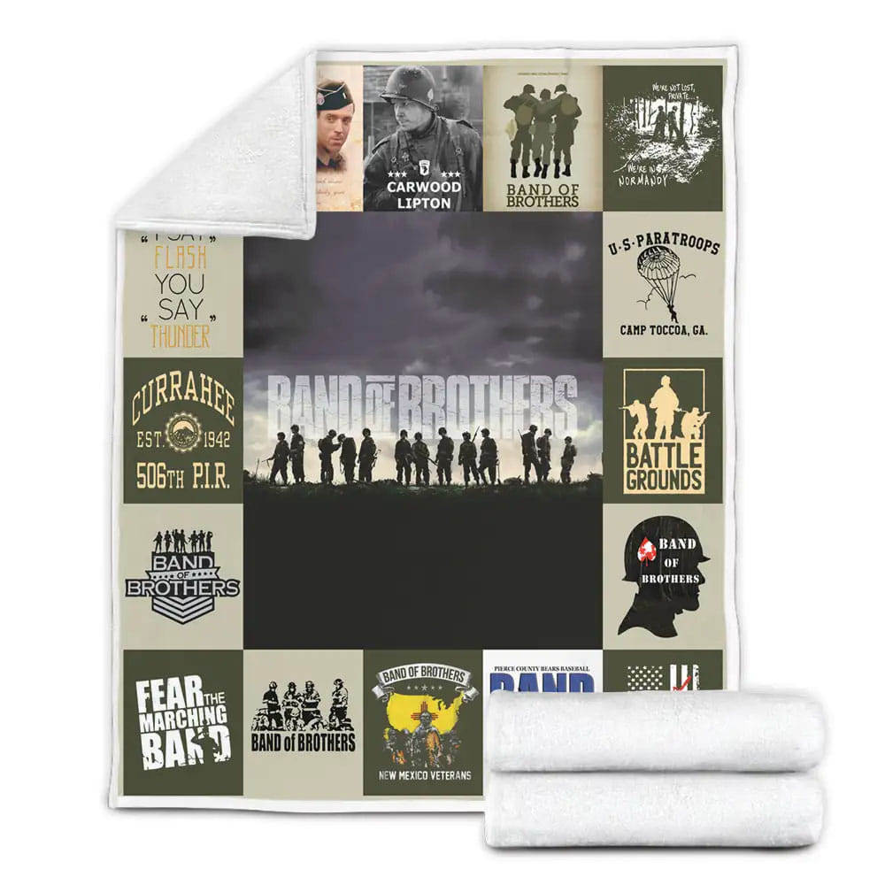 Band Of Brothers Fleece Blanket Gift For Mothers Day Fathers Day