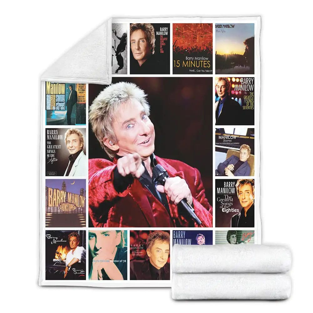 Barry Manilow Fleece Blanket Gift For Birthday Halloween Christmas