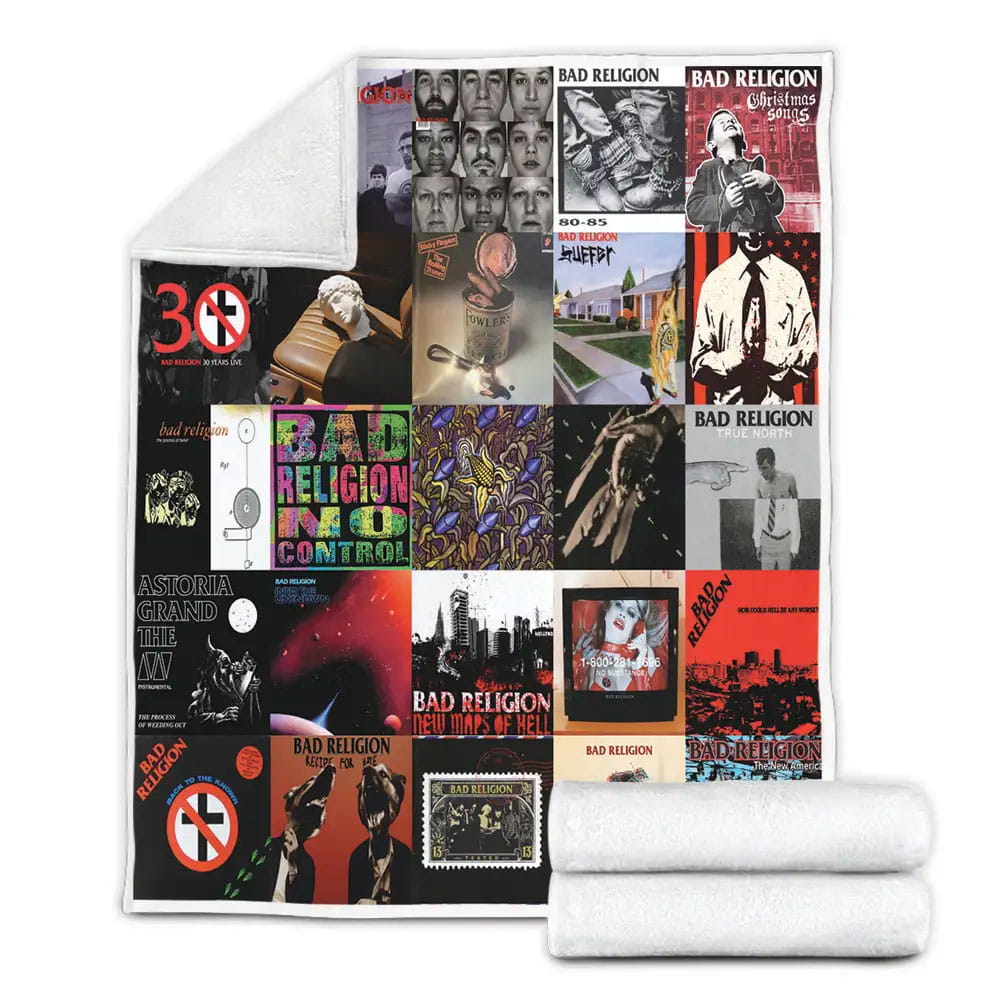 Bad Religion Fleece Blanket Gift For Wife Husband Besties