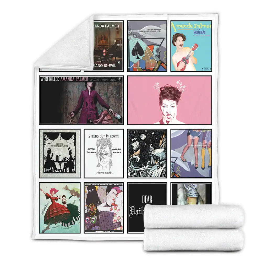 Amanda Palmer Album Covers Fleece Blanket Gift For Birthday Halloween Christmas