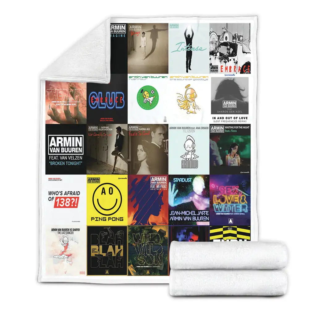 Armin Van Buuren Album Covers Fleece Blanket Perfect 