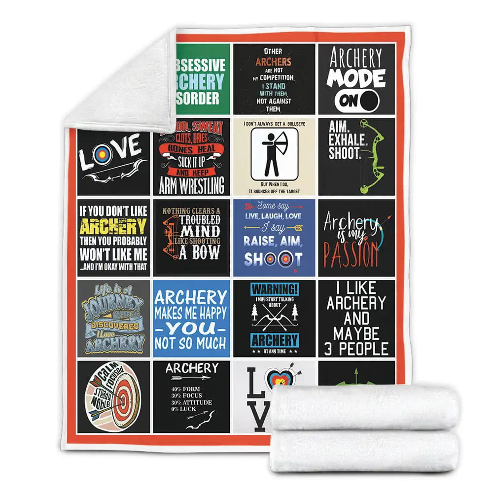 Archery Mode On Fleece Blanket Gift For Mothers Day Fathers Day