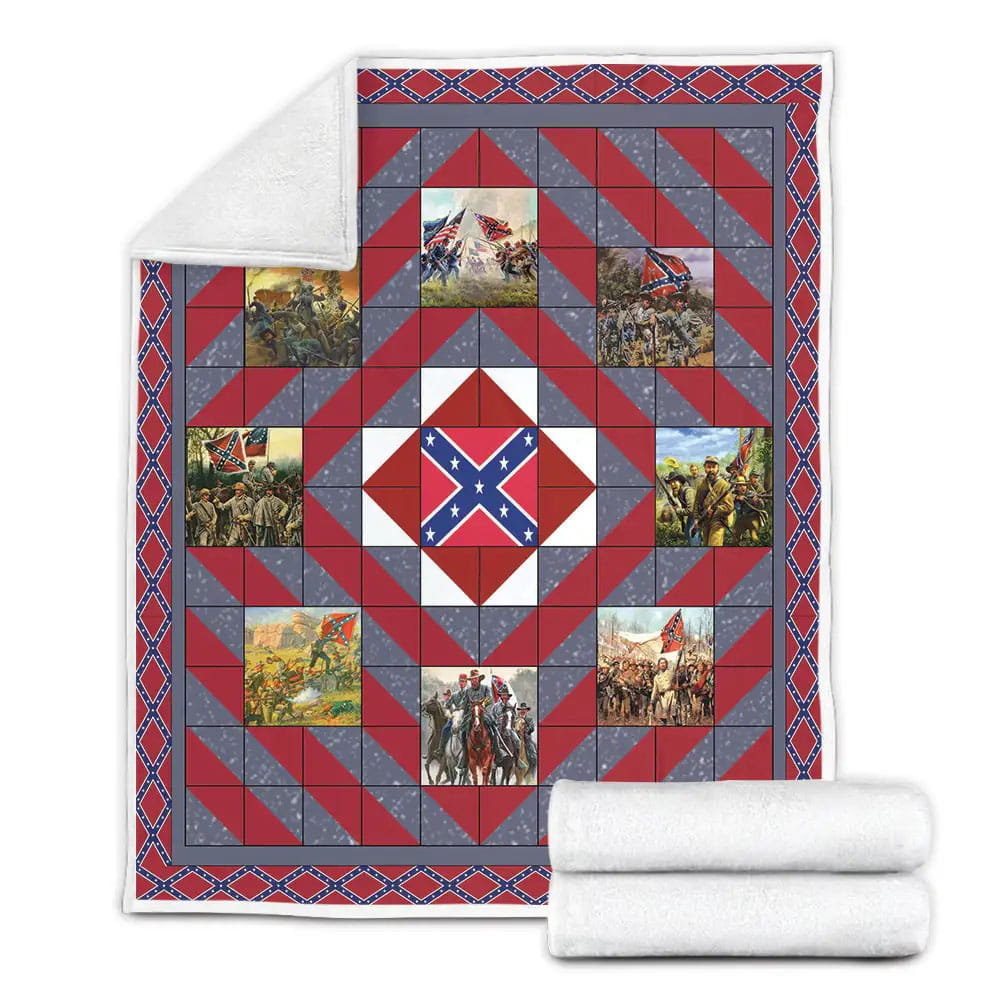 American Civil War Fleece Blanket Gift For Mothers Day Fathers Day