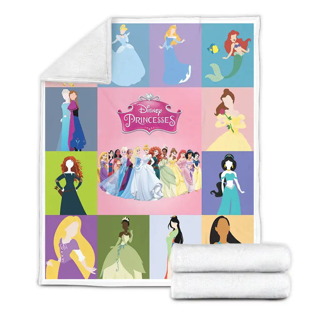 All Disney Princesses Fleece Blanket Gift For Mothers Day Fathers Day