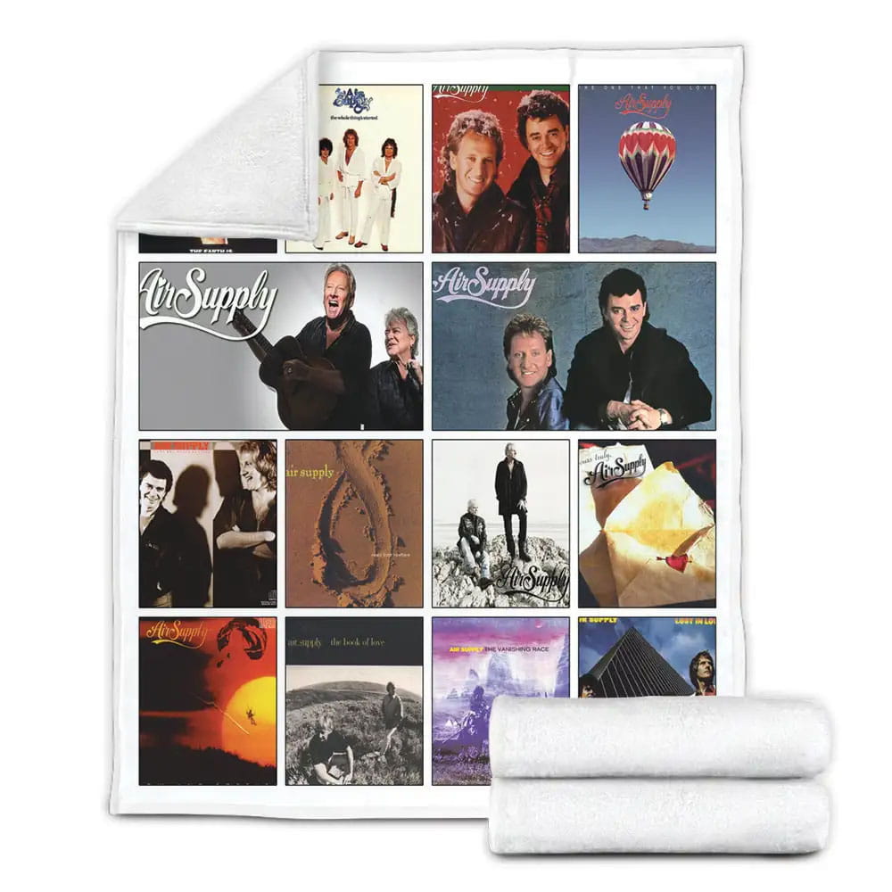 Air Supply Albums Fleece Blanket Gift For Birthday Halloween Christmas