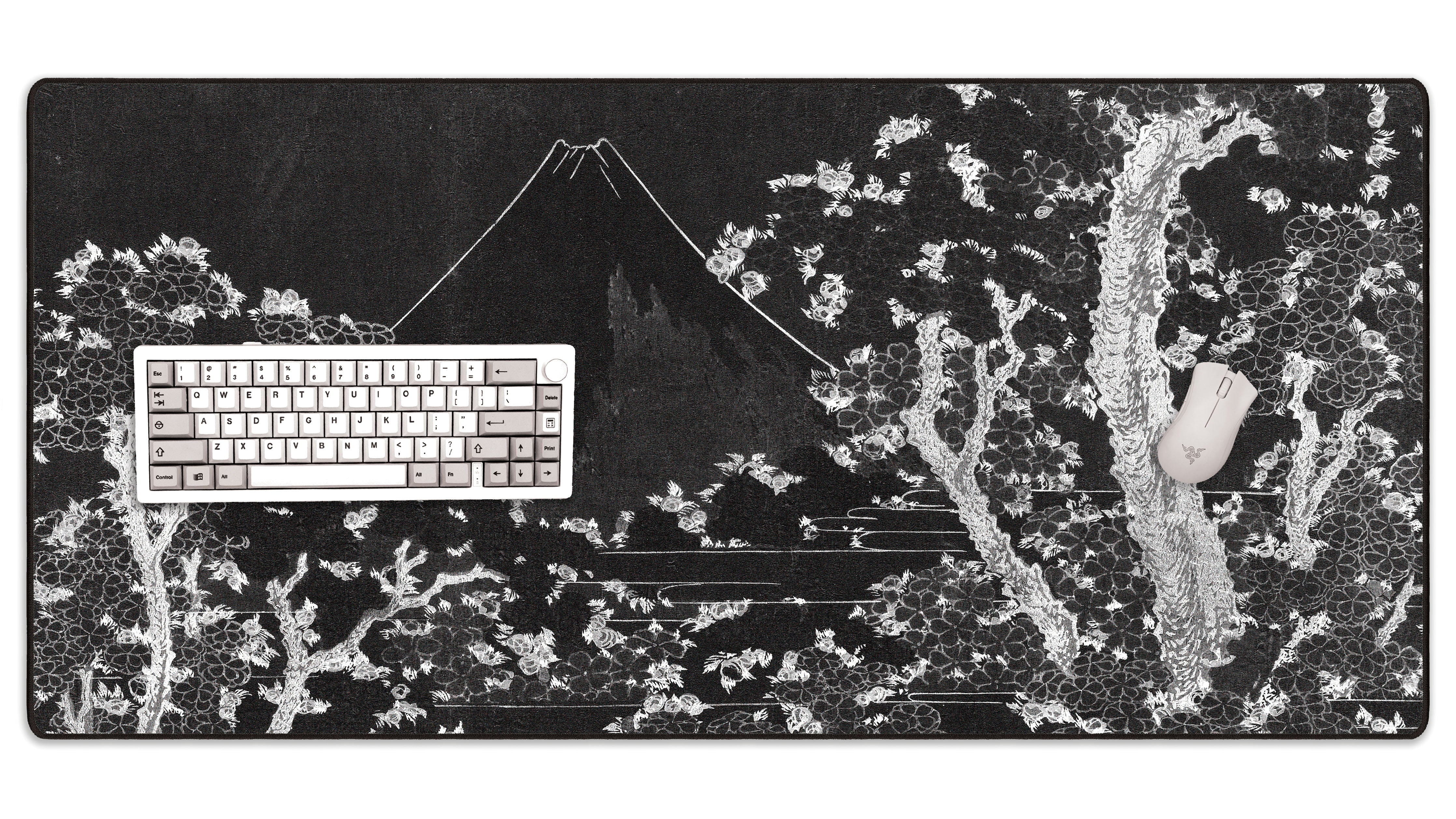 Allleftout Mount Fuji With Cherry Trees In Bloom
