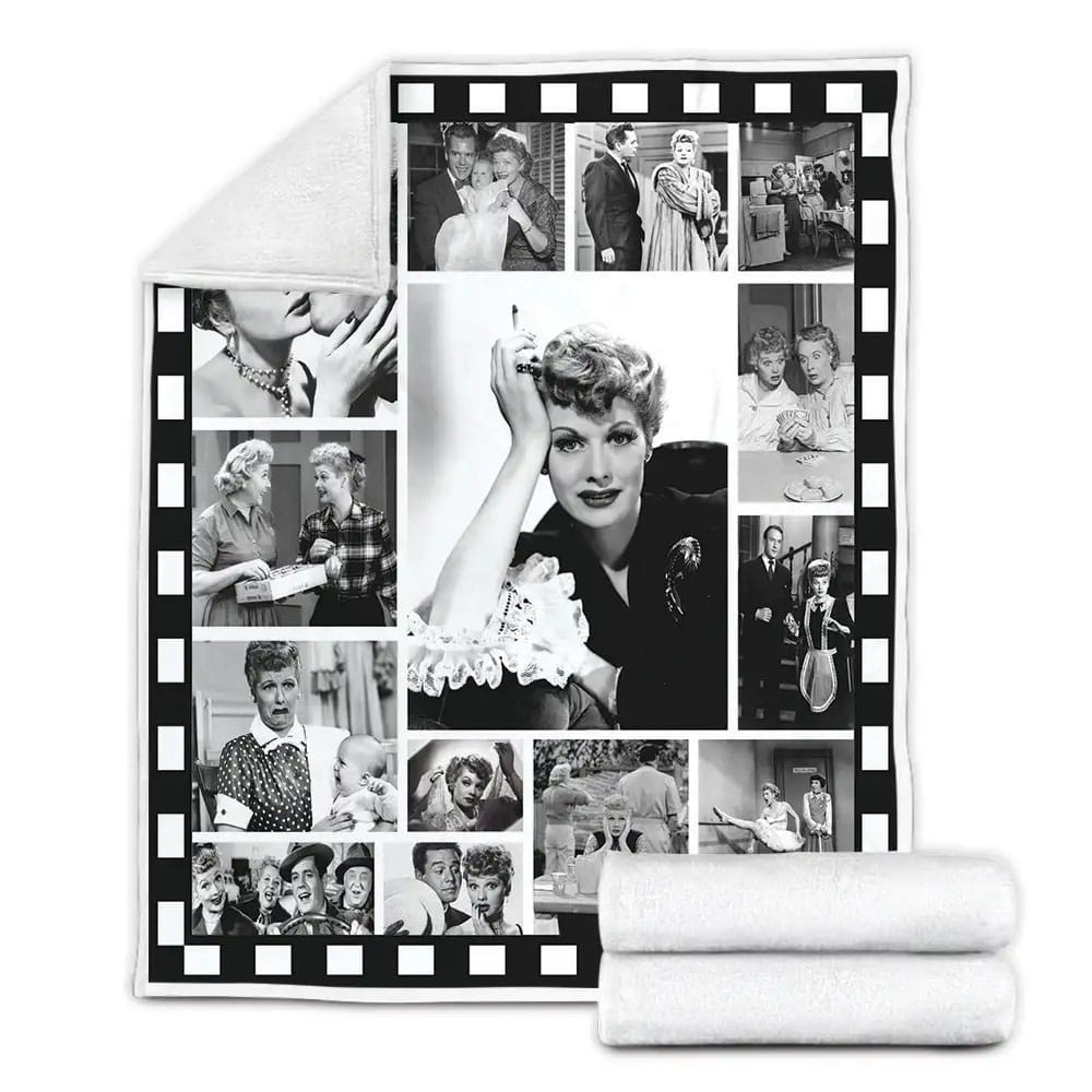 Vintage I Love Lucy Fleece Blanket Gift For Besties